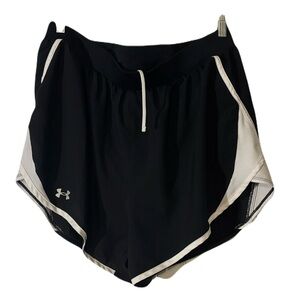 Under Armour Women's Black and White Athletic Shorts